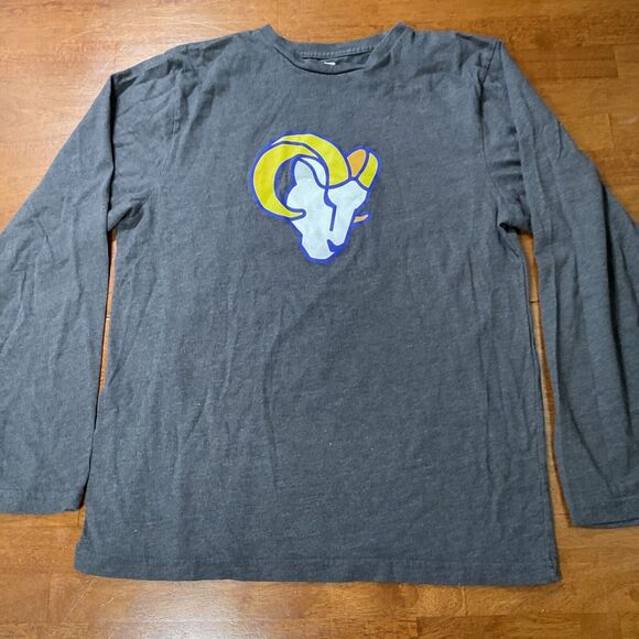 Los Angeles Rams NFL Fanatics Shirt Men's Medium Gray Long Sleeve - Picture 2 of 7